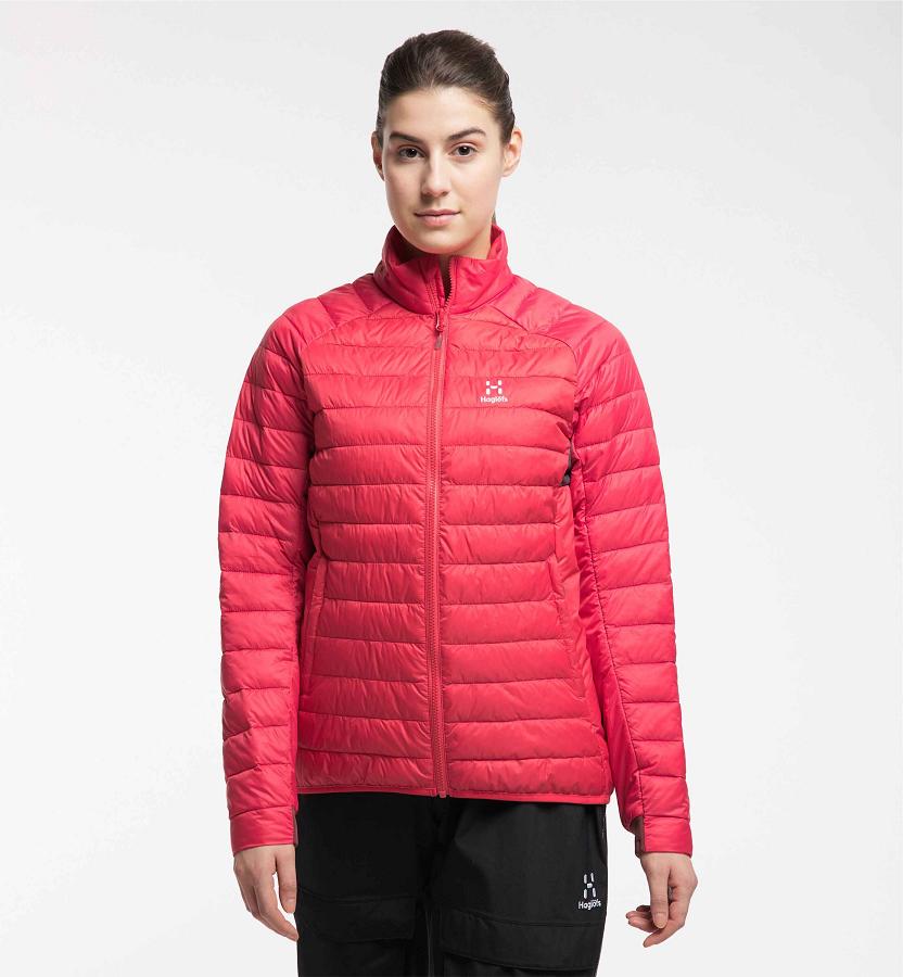 Haglöfs Spire Mimic Down Jacket Red For Womens ZEDGL0265 Australia